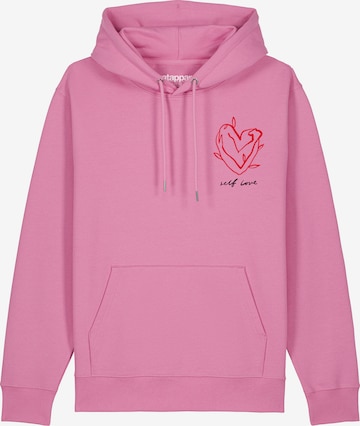 Sweat-shirt 'Self Love' Watapparel en rose : devant