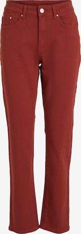 VILA tavaline Teksapüksid 'Stray', värv punane: eest vaates