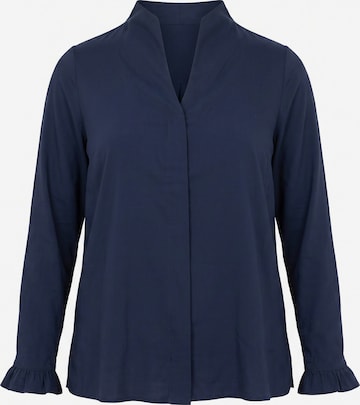 Ulla Popken Bluse in Blau: Vorderseite
