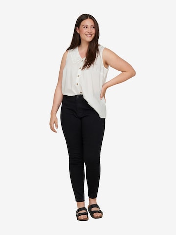 Zizzi Skinny Jeans 'Janna' in Zwart: voorkant