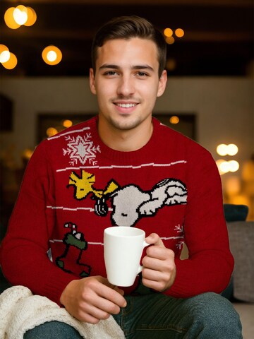 Snoopy & Die Peanuts Sweater 'Weihnachtspullover' in Red