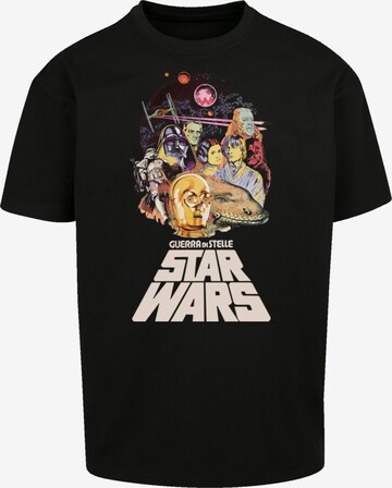 F4NT4STIC Shirt 'Star Wars Guerra Di Stelle' in Schwarz: predná strana