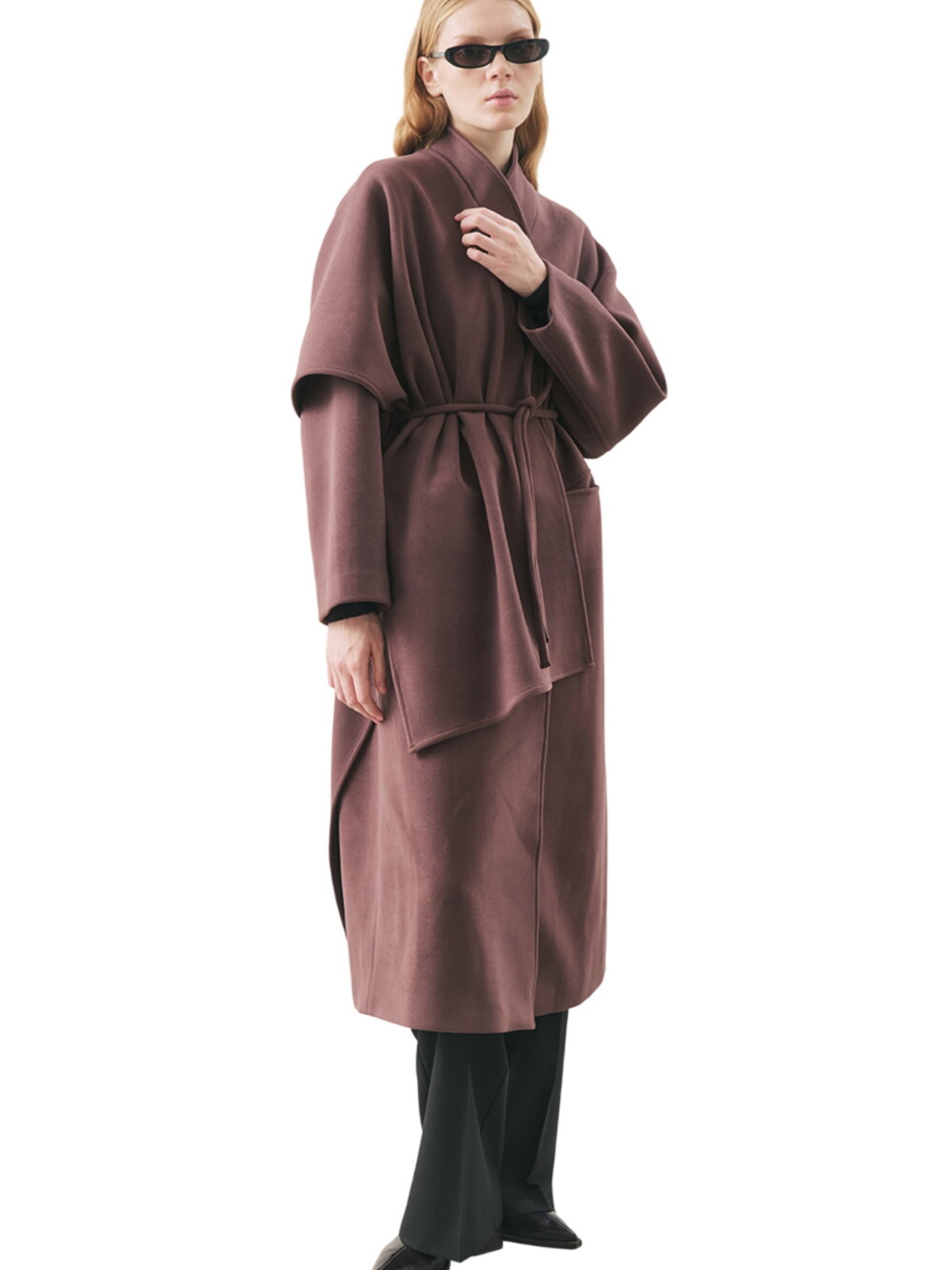 MANUKA Between-seasons coat in Purple