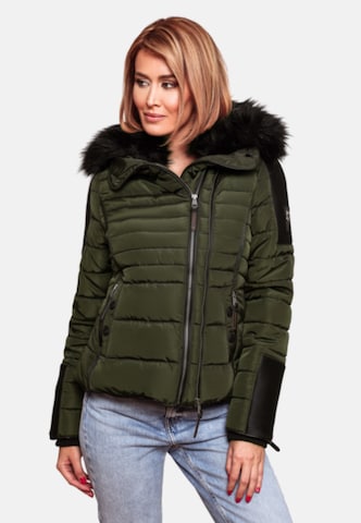 NAVAHOO Winter Jacket 'Yuki2' in Green: front