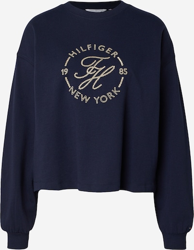 XXS dydžio Marškinėliai 'ROUNDAL' iš TOMMY HILFIGER, spalva – tamsiai mėlyna / Auksas, Prekių apžvalga