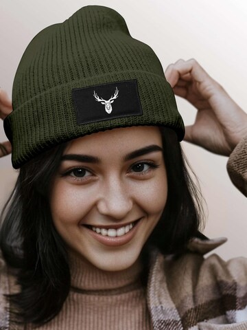 Neverless Beanie 'Hirschgeweih' in Green
