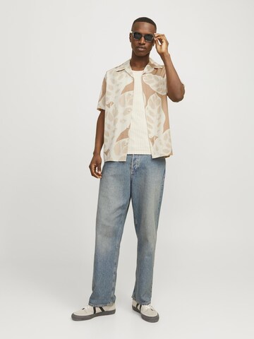 JACK & JONES Comfort fit Overhemd in Beige