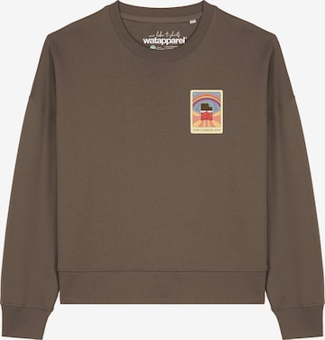 Sweat-shirt 'Tarot The Chocolate ' Watapparel en marron : devant