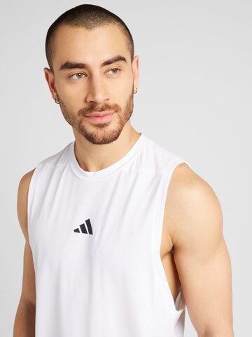 ADIDAS PERFORMANCE - Camisa funcionais 'D4T Workout' em branco