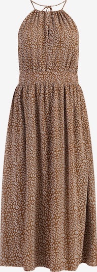 Vasarinė suknelė iš faina, spalva – kupranugario / balta, Prekių apžvalga