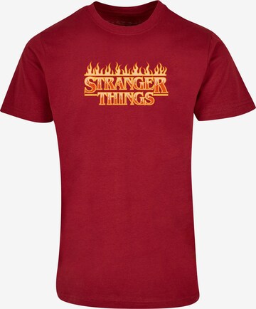 T-Shirt 'Stranger Stranger Things - Fire' ABSOLUTE CULT en rouge : devant