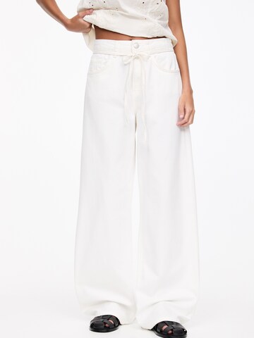 Wide leg Jeans di Pull&Bear in beige: frontale