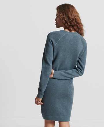 Superdry Knitted dress 'Essential' in Blue