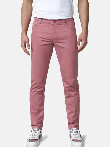 MEYER Regular Jeans 'M5 Five 1-6075' in Rood: voorkant