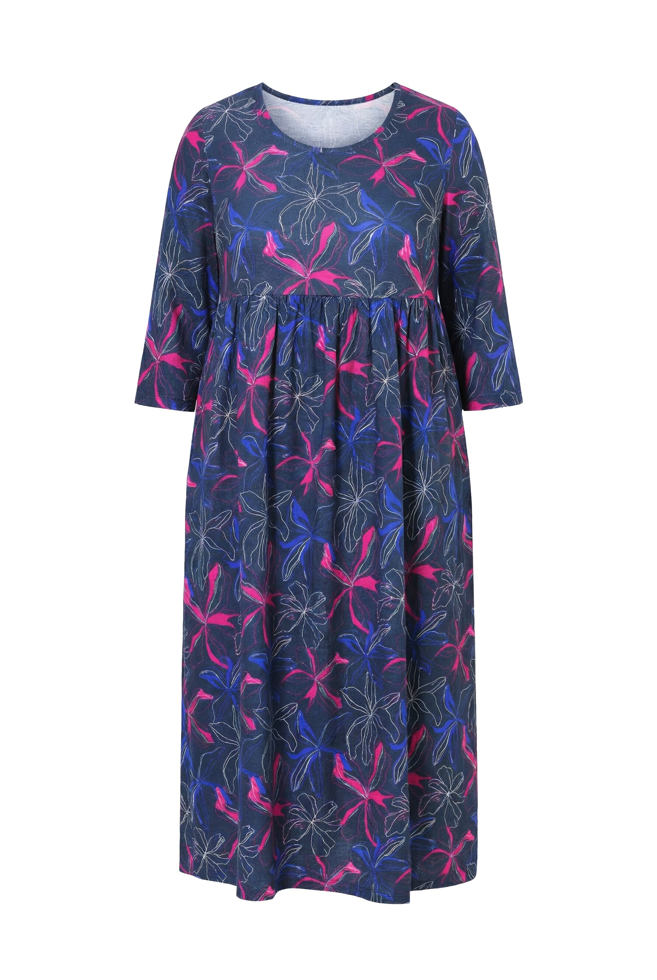 Ulla Popken Jurk in Blauw: voorkant