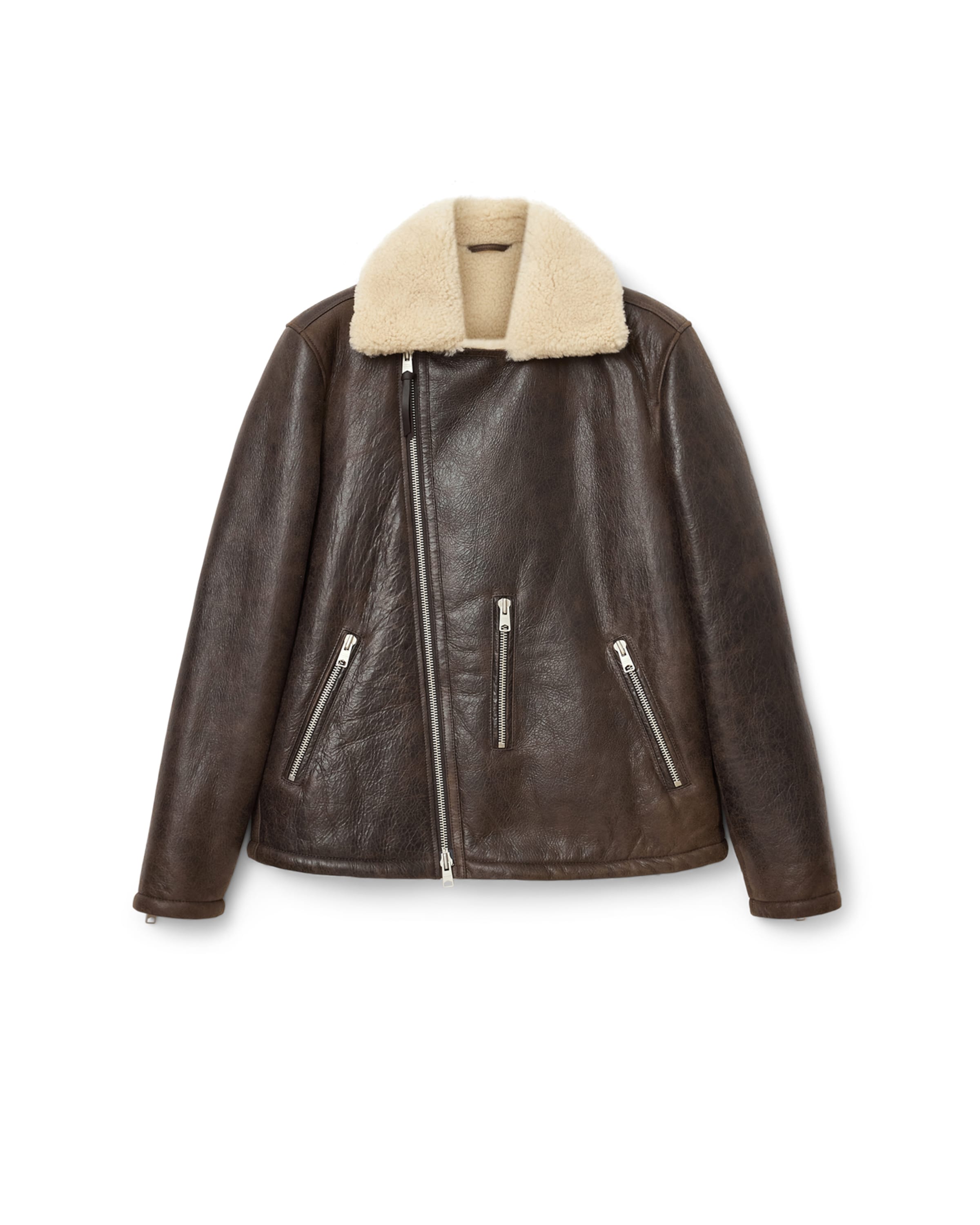 brūns AllSaints Ziemas jaka: no priekšpuses