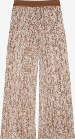 Scalpers Wide leg Broek in Bruin: voorkant