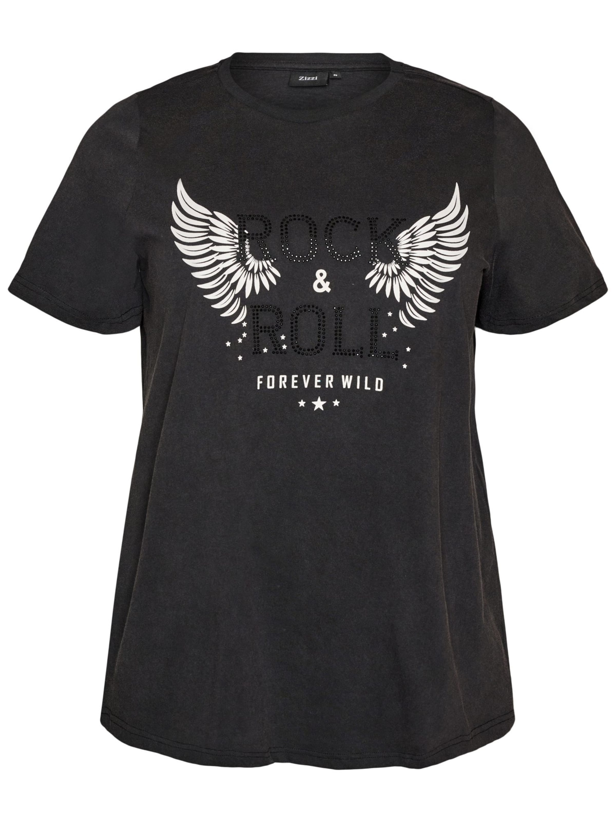 Zizzi - Camiseta 'FIONA' en negro: frente