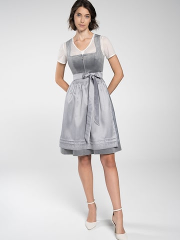 SPIETH & WENSKY Dirndl 'Fiedler' in Silber: Vorderseite