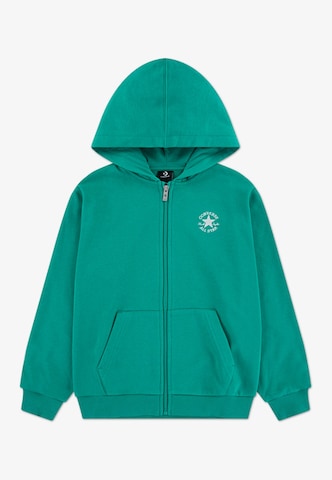 CONVERSE Sweatvest in Groen: voorkant