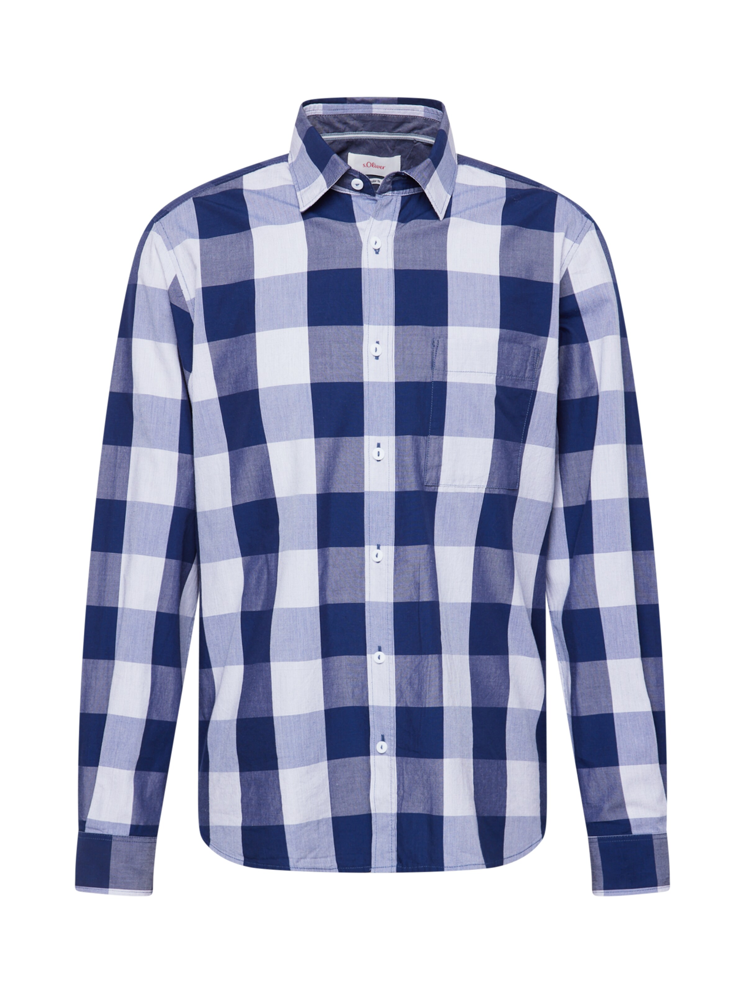 Regular fit Cămașă de la s.Oliver pe albastru: față