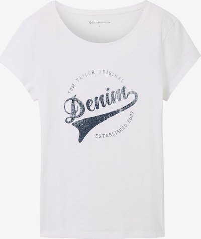 TOM TAILOR DENIM T-shirt en bleu marine / blanc, Vue avec produit