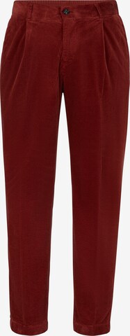 JOOP! Pleat-Front Pants ' Lester ' in Red: front