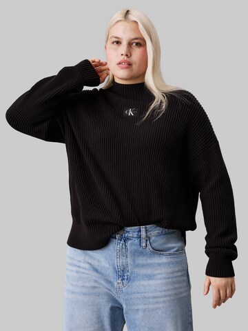 Calvin Klein Jeans Plus Sweater in Black: front