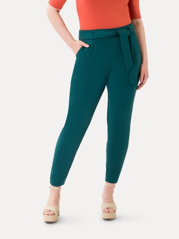 Les Lunes Tapered Bundfaltenhose 'Jade' in Blau: predná strana