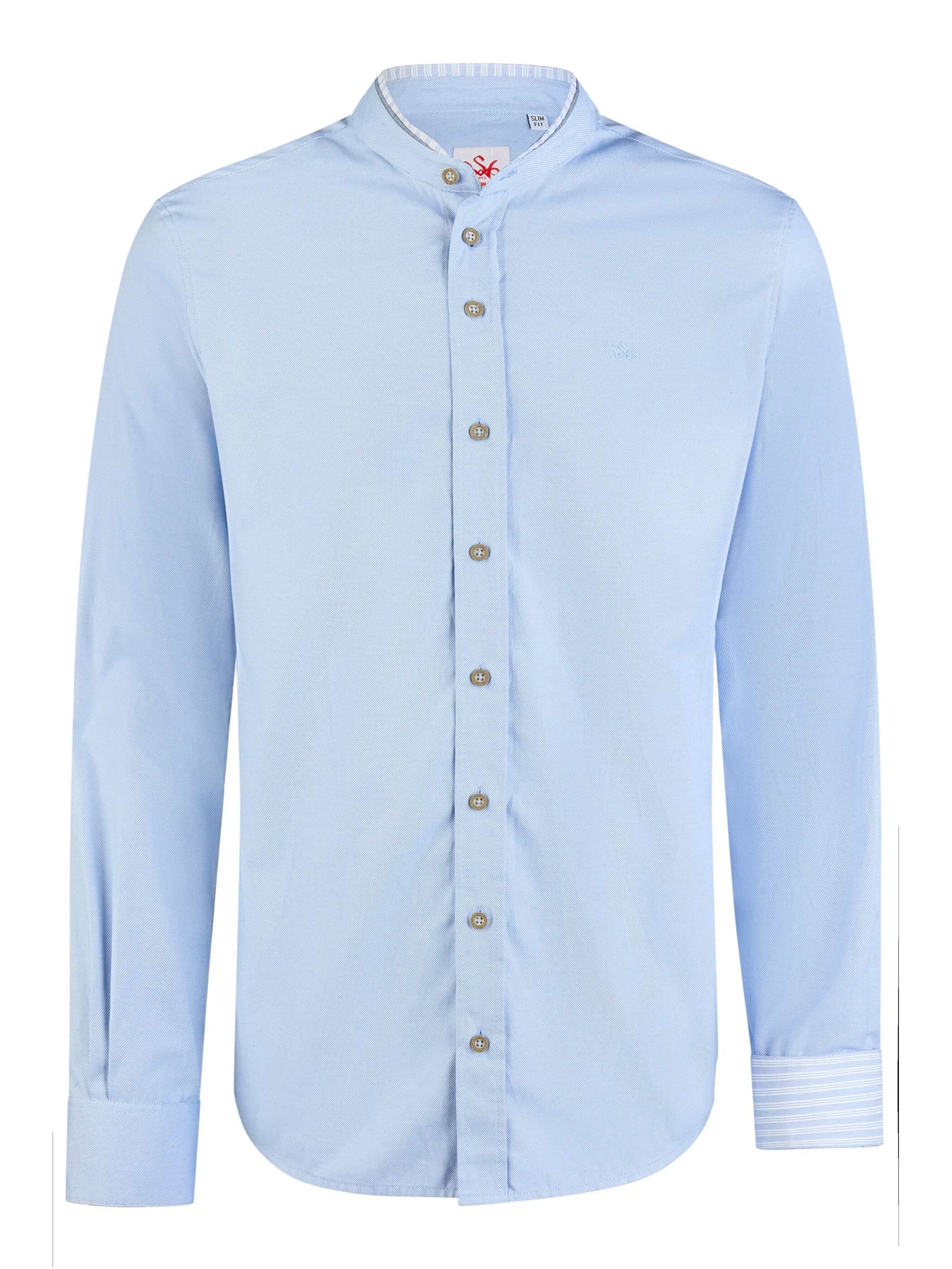 SPIETH & WENSKY Slim fit Klederdracht overhemd 'Hilko' in Blauw: voorkant