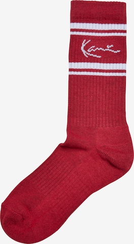 Chaussettes Karl Kani en rouge : devant