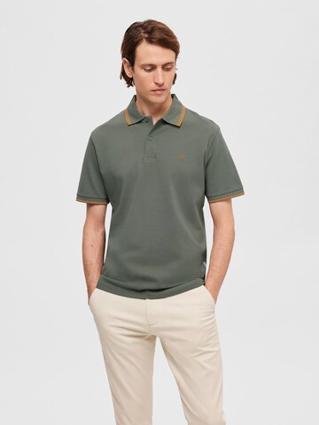 T-Shirt 'Dante' SELECTED HOMME en vert : devant