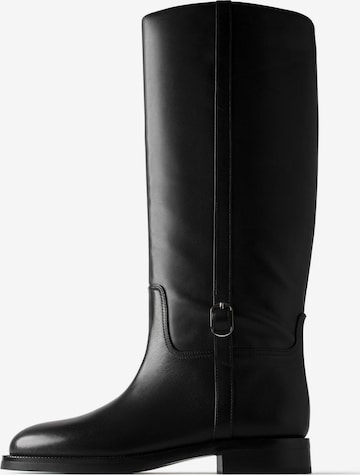 Botine 'RIDE INTO TOMORROW' de la L37 HANDMADE SHOES pe negru: față