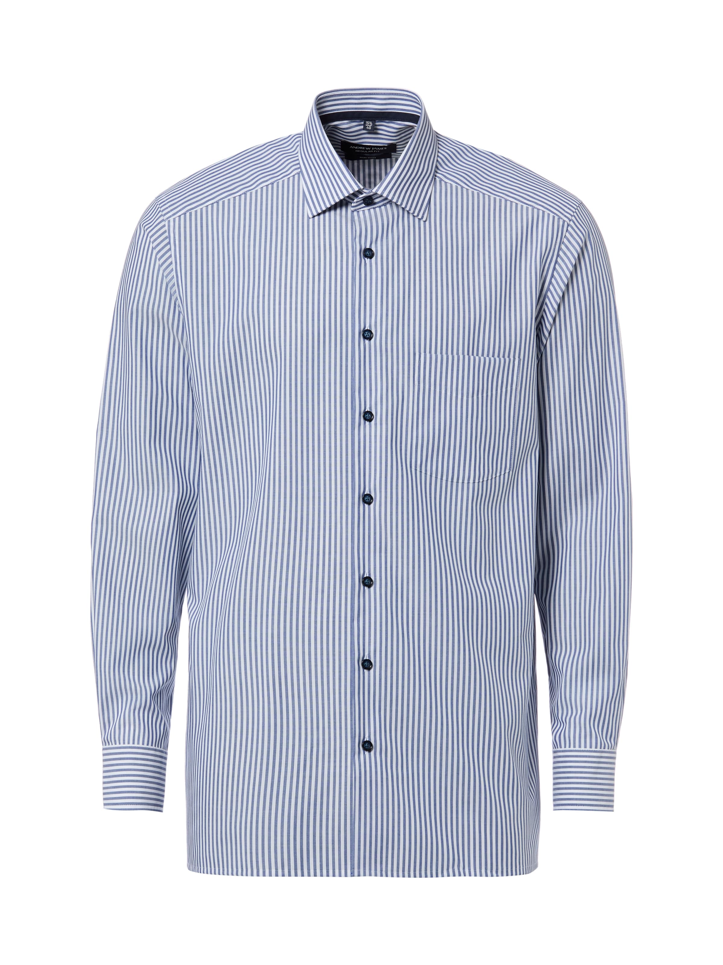 Andrew James Zakelijk overhemd in Blauw: voorkant