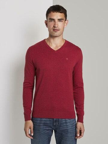 TOM TAILOR Regular Fit Pullover in Rot
