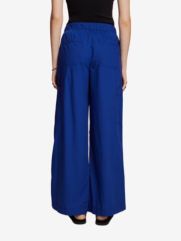 Wide Leg Pantalon cargo ESPRIT en bleu