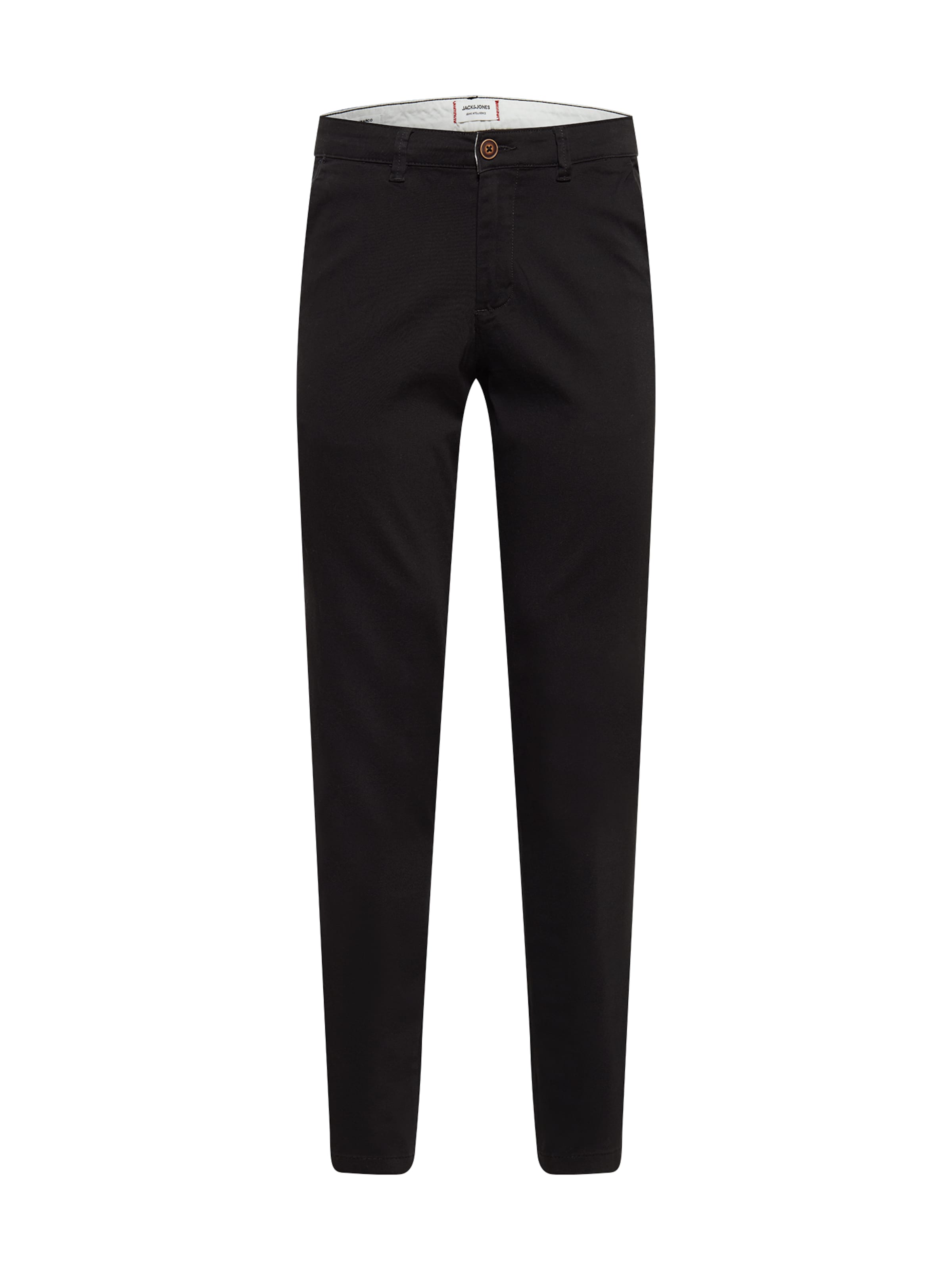 JACK & JONES Slim fit Chino Pants 'JJIMarco JJDave' in Black: front