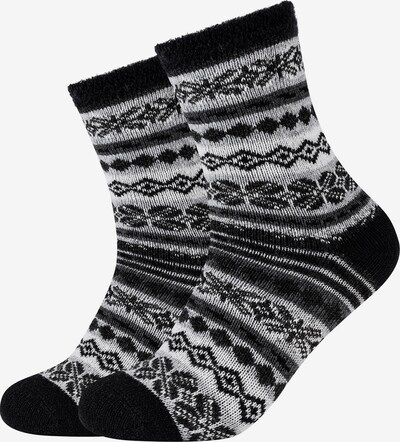camano Socken in schwarz / wollweiß, Produktansicht