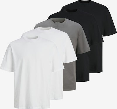JACK & JONES Shirt 'JJHUGO' in L in grau / mischfarben / schwarz / weiß, Produktansicht