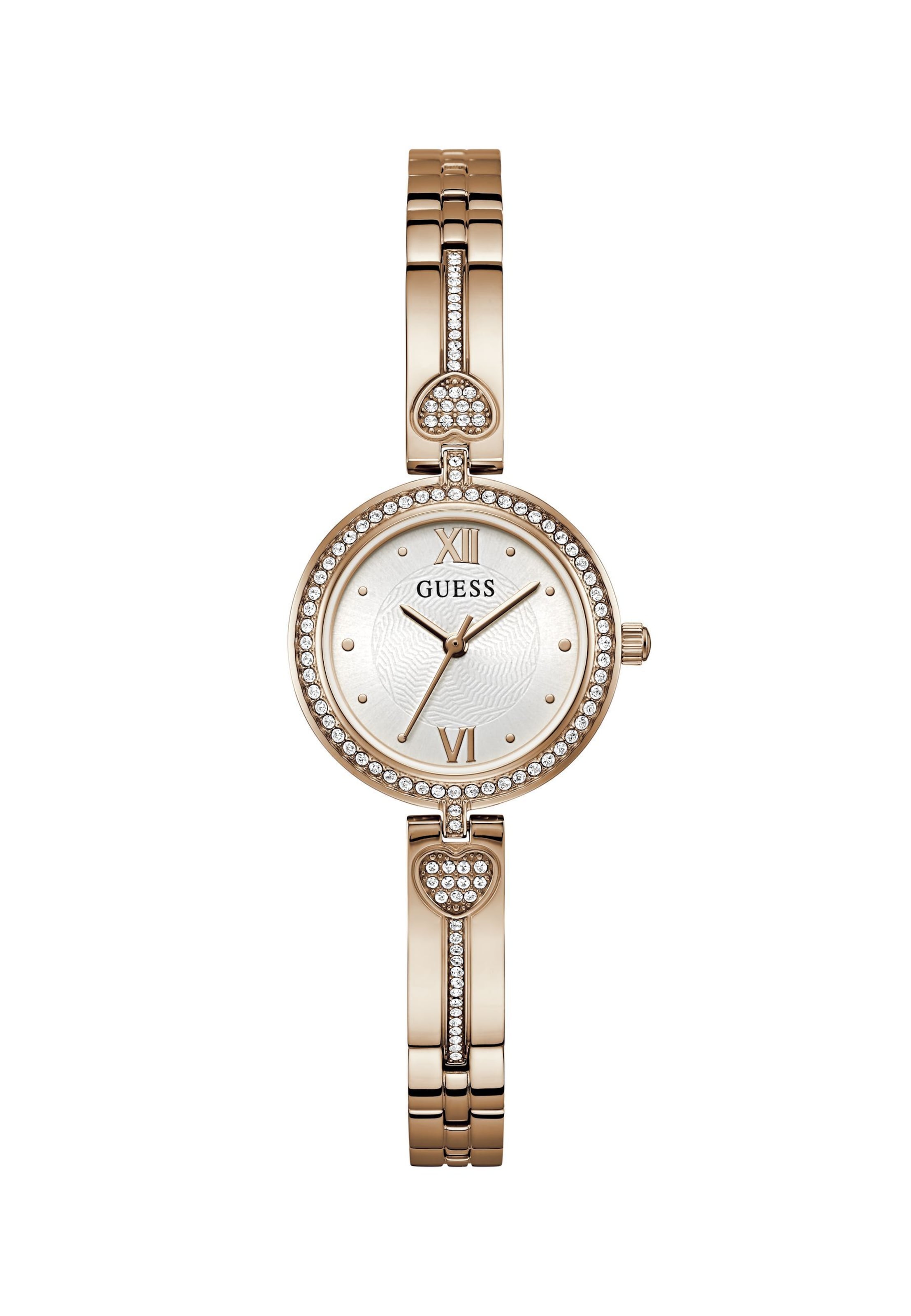 Montre à affichage analogique 'LOVEY' GUESS en rose : devant