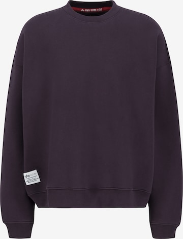 ALPHA INDUSTRIES Sweatshirt in Lila: Vorderseite