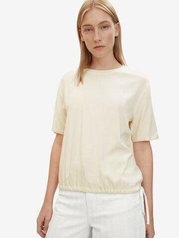 TOM TAILOR - Blusa em bege: frente