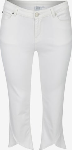 Rock Your Curves by Angelina K. Slim fit Jeans in White: front