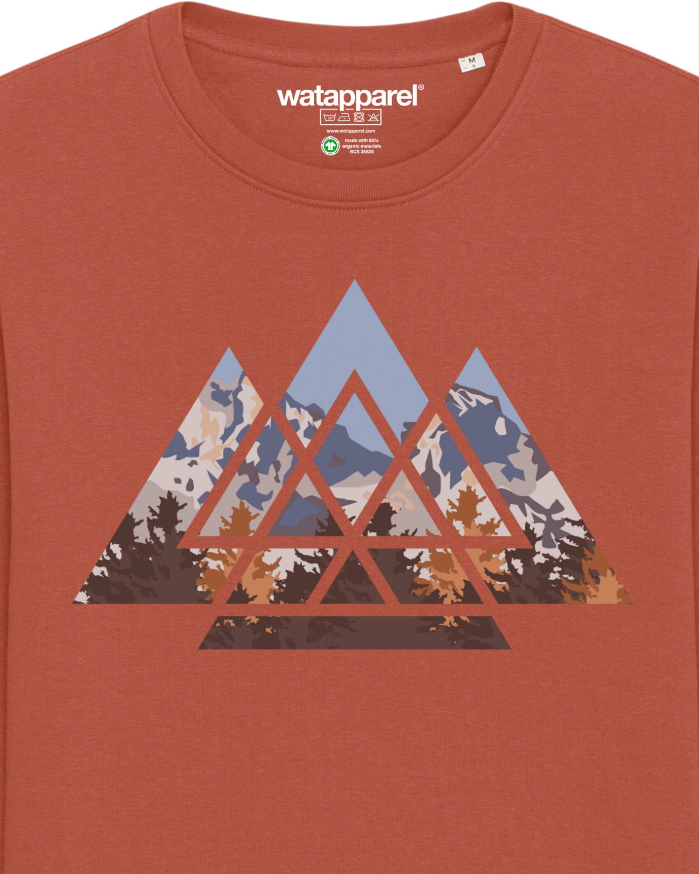 Felpa ' Geometric Landscape ' di Watapparel in marrone