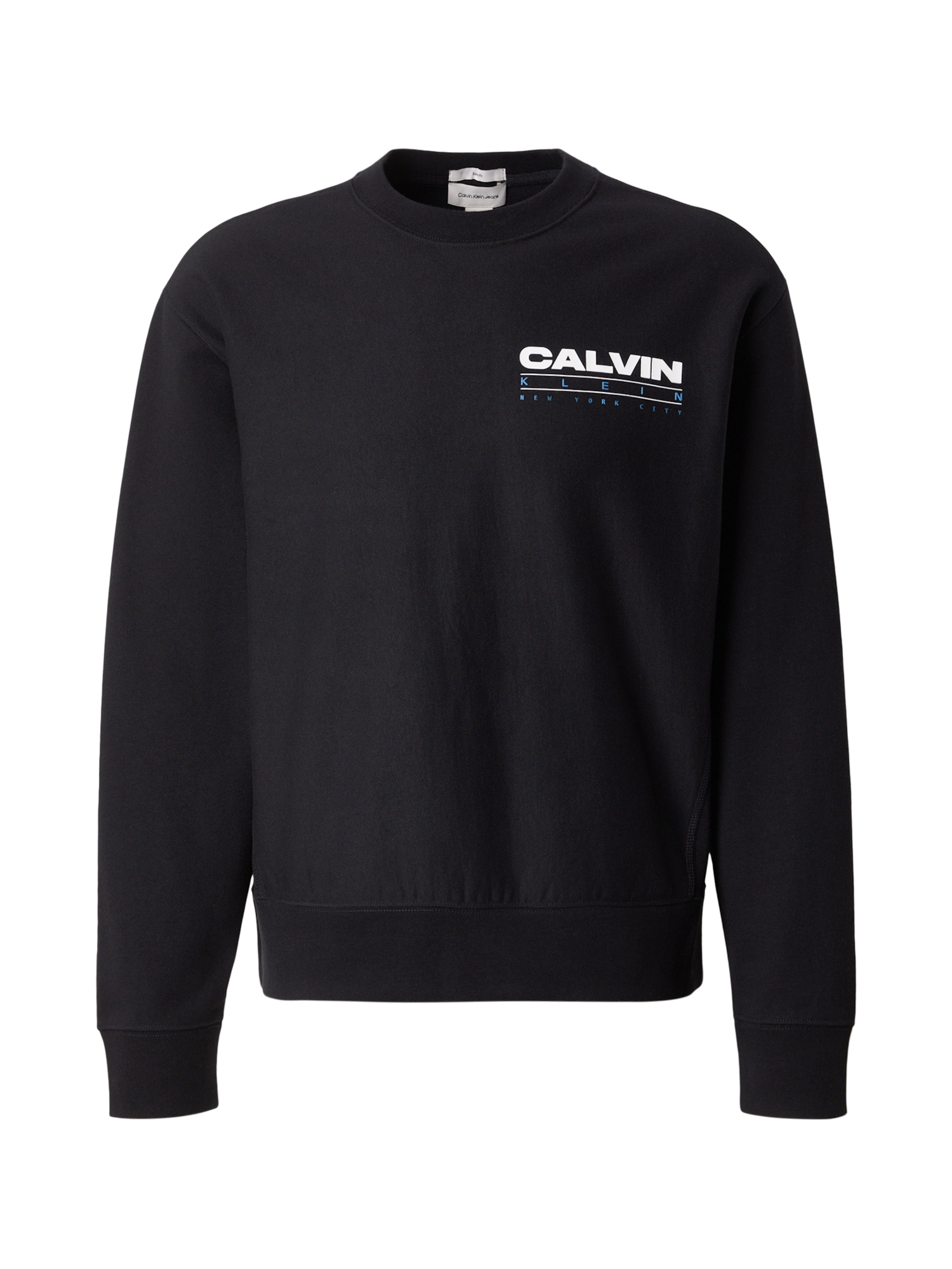 Calvin Klein JeansSweater majica - crna boja: prednji dio