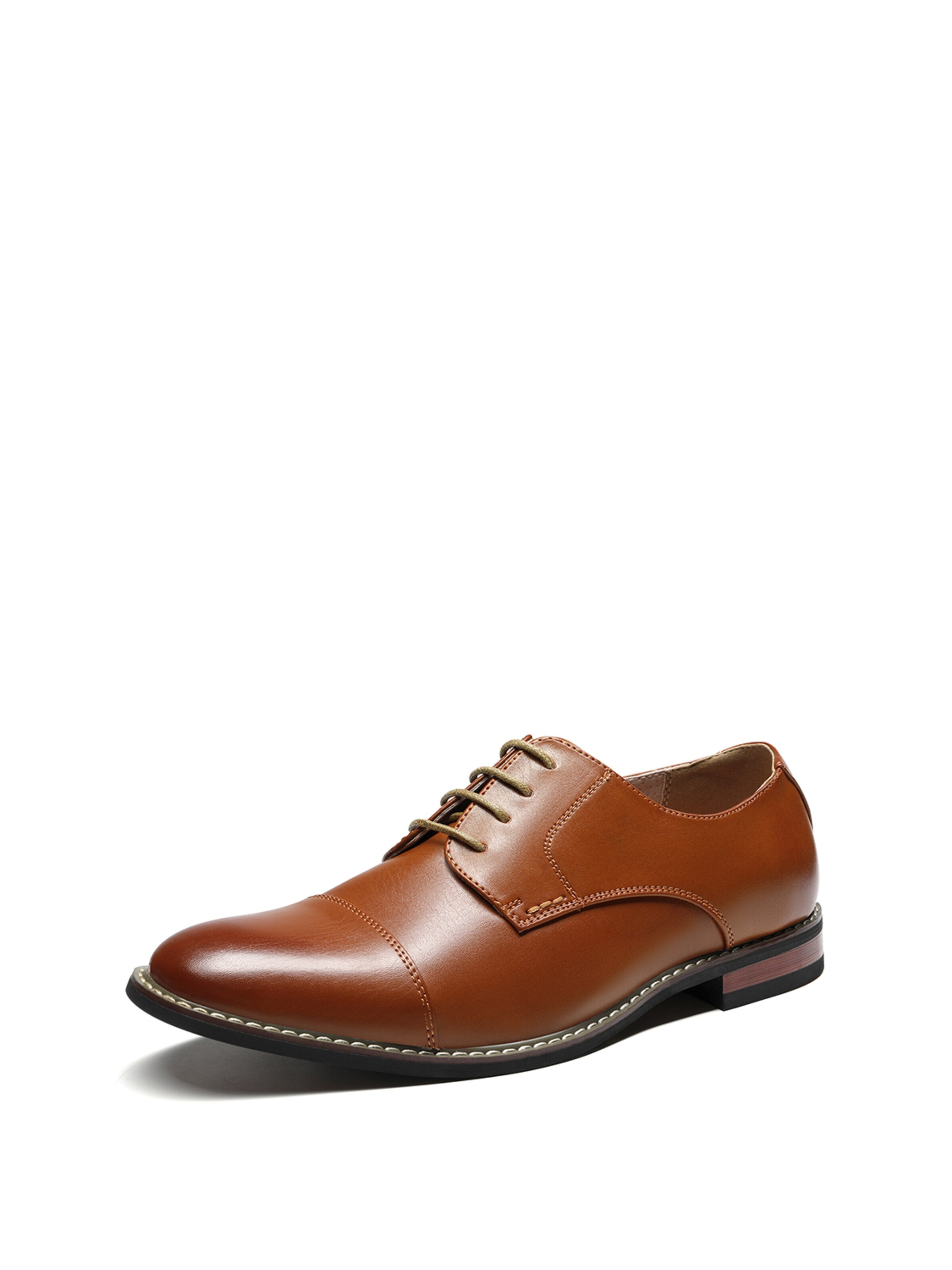 Bruno Marc Lace-Up Shoes in Brown: front