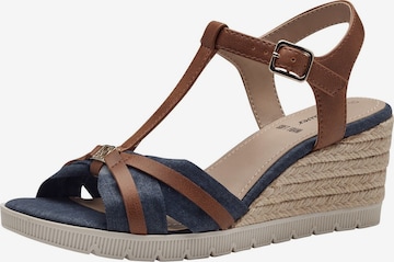 s.Oliver Strap Sandals in Blue: front