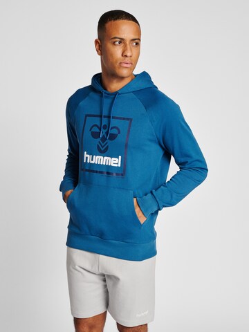 Hummel Sportsweatshirt in Blauw: voorkant