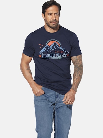 Jan Vanderstorm Shirt 'Svenbor' in Blauw: voorkant