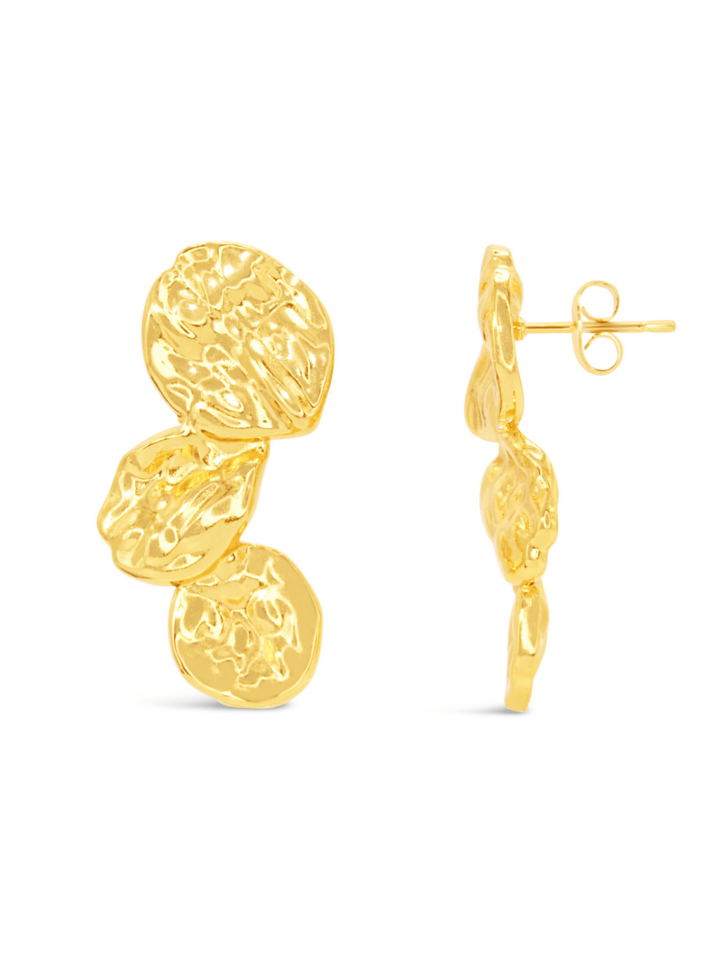 ARS-ARGENTI Ohrringe 'DAISY DROPS' in Gold: Vorderseite